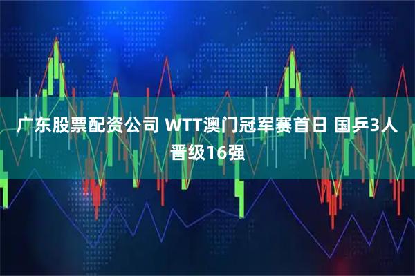 广东股票配资公司 WTT澳门冠军赛首日 国乒3人晋级16强